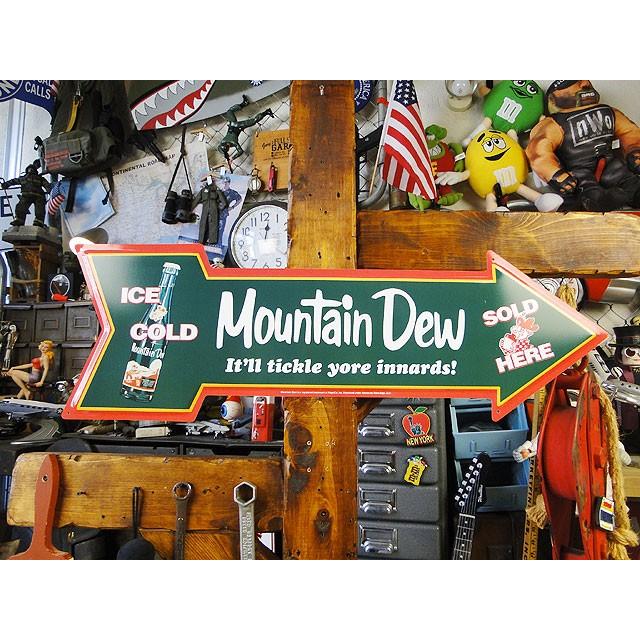 マウンテンデュー　アローカットサイン　（カウボーイ）　■ アメリカン雑貨 アメリカ雑貨　ブリキ看板　ティンサイン | 