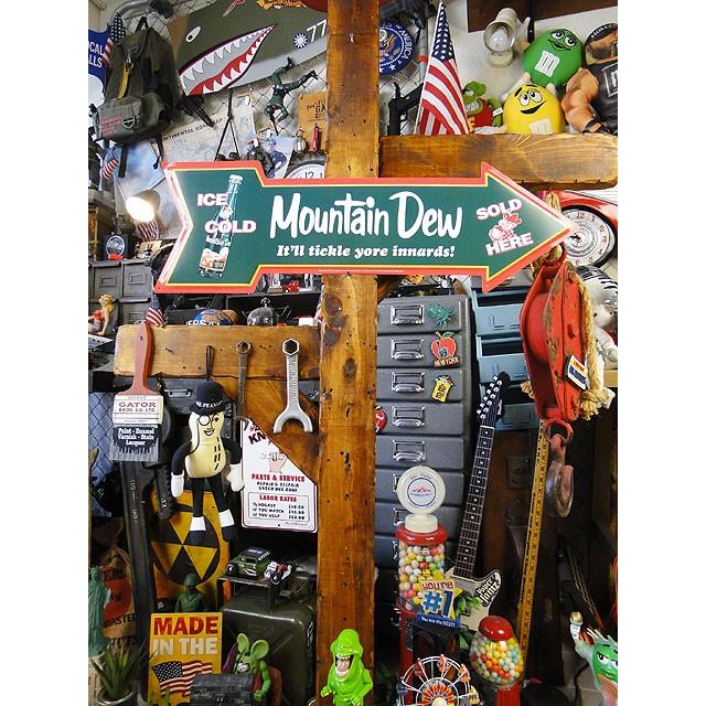 マウンテンデュー　アローカットサイン　（カウボーイ）　■ アメリカン雑貨 アメリカ雑貨　ブリキ看板　ティンサイン |  | 03