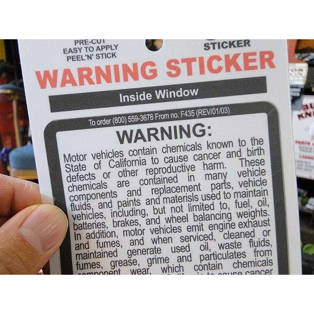 カリフォルニア　ヴィークルステッカー　（ワーニング/スクエア/Lサイズ）　■　アメリカン雑貨　アメリカ雑貨 爆買 |  | 01