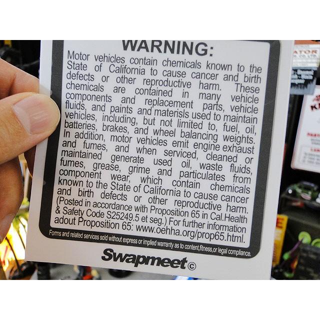 カリフォルニア　ヴィークルステッカー　（ワーニング/スクエア/Lサイズ）　■　アメリカン雑貨　アメリカ雑貨 爆買 |  | 02