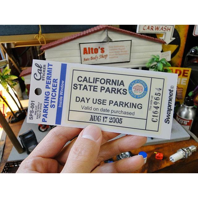 カリフォルニア　パーキングパーミットステッカー　（カリフォルニア州立公園）　ガラスの内側から貼るタイプのステッカー　アメリカン雑貨 | 