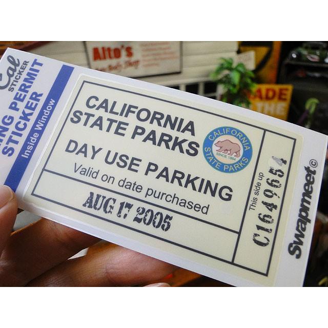カリフォルニア　パーキングパーミットステッカー　（カリフォルニア州立公園）　ガラスの内側から貼るタイプのステッカー　アメリカン雑貨 |  | 01