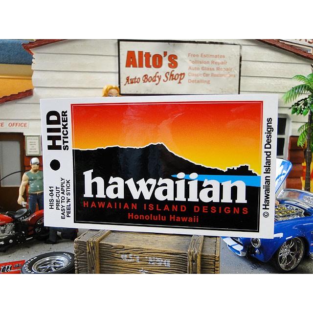 ハワイアン　アイランド　ステッカー　（ダイヤモンドヘッド　サンセット）　■　アメリカン雑貨　アメリカ雑貨 | 