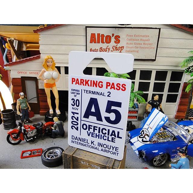 ハワイアン専用パーキングパーミット　（ダニエル・K・イノウエ国際空港/ホノルル国際空港）　■　アメリカン雑貨　アメリカ雑貨 |  | 01