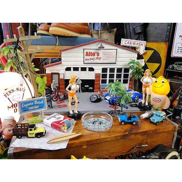 ハワイアン　ガラスアシュトレイ　（フラガールハワイ）　■　アメリカン雑貨　アメリカ雑貨　灰皿 |  | 03