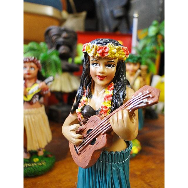 ハワイアン　フラガール　ダッシュボードドール　MINI　（ナメレオハワイ）　■　アメリカン雑貨　アメリカ雑貨 |  | 02