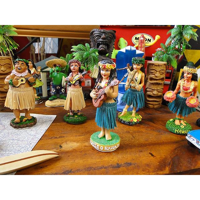 ハワイアン　フラガール　ダッシュボードドール　MINI　（ナメレオハワイ）　■　アメリカン雑貨　アメリカ雑貨 |  | 05