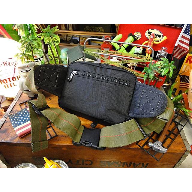 フライングボディバッグ スクエアウエストバッグ （ブラック