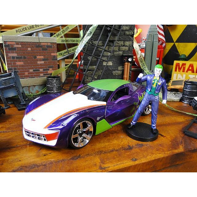 Jada DC コミック ジョーカー＆2009年シボレー　コルベット　スティングレイ　ダイキャストミニカー ■ アメリカン雑貨 1/24スケール | 