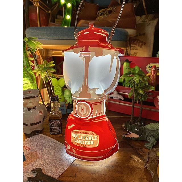 インフレータブルランタン　クラシック　（レッド）　■　アメリカン雑貨　アメリカ雑貨　アウトドア　ライト　ランプ | 