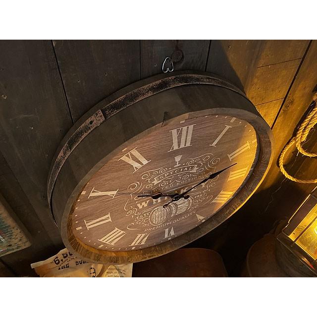 バレルクロック　（ウイスキー樽）　■ アメリカン雑貨 アメリカ雑貨 壁掛時計 |  | 01