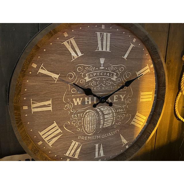 バレルクロック　（ウイスキー樽）　■ アメリカン雑貨 アメリカ雑貨 壁掛時計 |  | 02