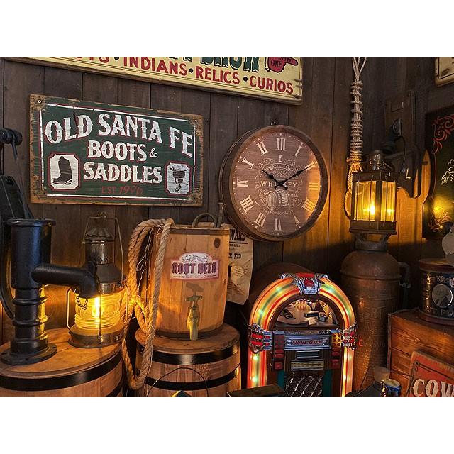 バレルクロック　（ウイスキー樽）　■ アメリカン雑貨 アメリカ雑貨 壁掛時計 |  | 03