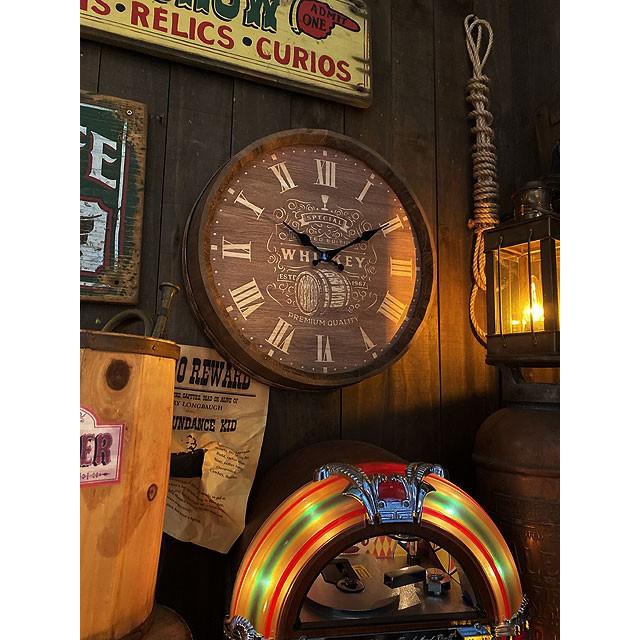 バレルクロック　（ウイスキー樽）　■ アメリカン雑貨 アメリカ雑貨 壁掛時計 |  | 05