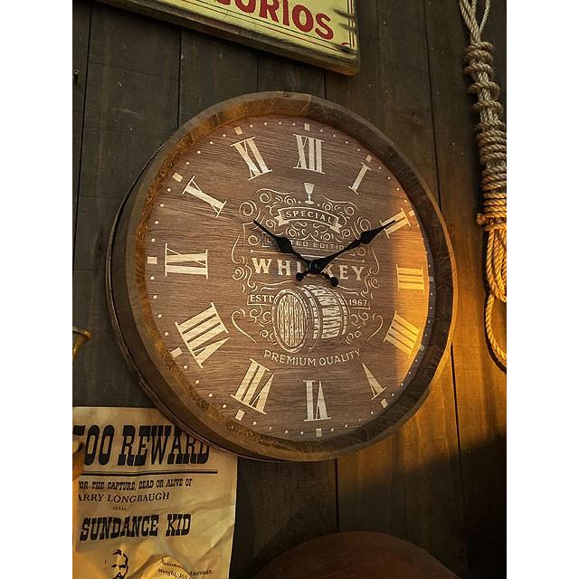 バレルクロック　（ウイスキー樽）　■ アメリカン雑貨 アメリカ雑貨 壁掛時計 |  | 06