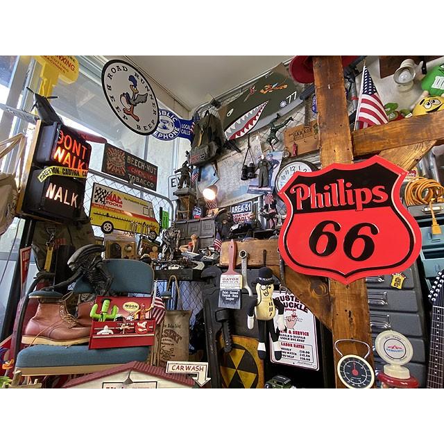フィリップス66 ブリキ看板 （シールドシェイプ） □ アメリカン雑貨