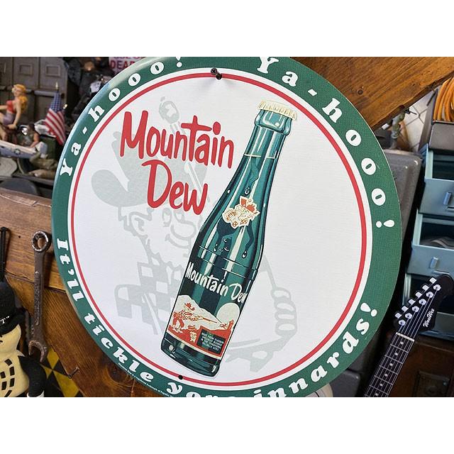 マウンテンデュー　ラウンド型　ブリキ看板　（Ya-hooo!）　■ アメリカン雑貨 アメリカ雑貨 |  | 01