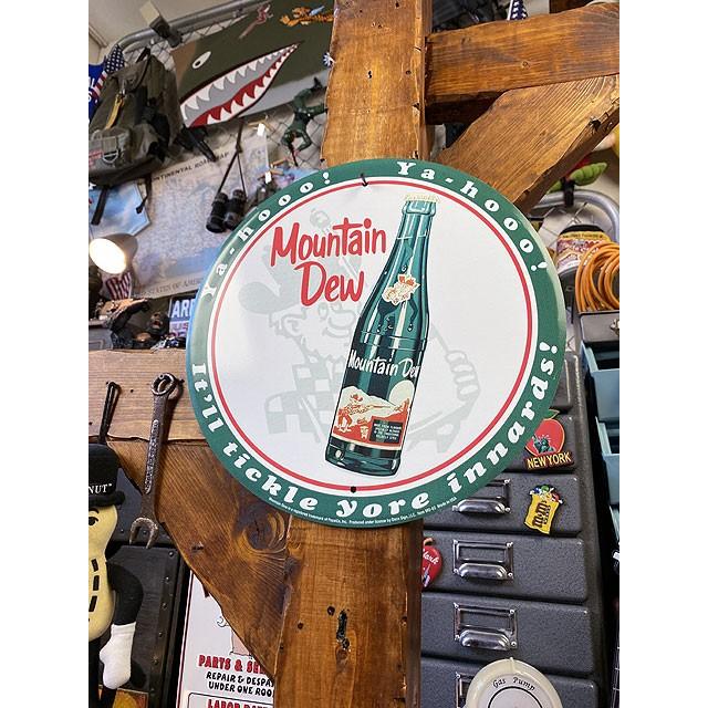 マウンテンデュー　ラウンド型　ブリキ看板　（Ya-hooo!）　■ アメリカン雑貨 アメリカ雑貨 |  | 05
