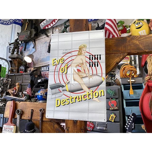 ピンナップガール　ミリタリーアート　ブリキ看板　（Eve of Destruction　明日なき世界）　■ アメリカン雑貨 アメリカ雑貨 |  | 06