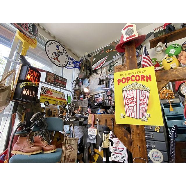 ポップコーン　ブリキ看板　（クリスプ＆デリシャス）　■　アメリカン雑貨　アメリカ雑貨 |  | 04