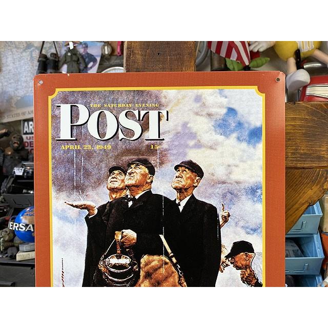 ノーマン・ロックウェル　ブリキ看板　（サタデーイブニングポスト/6回裏）　■ アメリカン雑貨 アメリカ雑貨 爆買 |  | 01