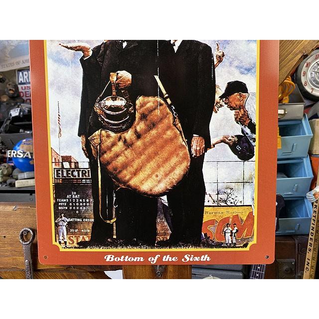 ノーマン・ロックウェル　ブリキ看板　（サタデーイブニングポスト/6回裏）　■ アメリカン雑貨 アメリカ雑貨 爆買 |  | 02