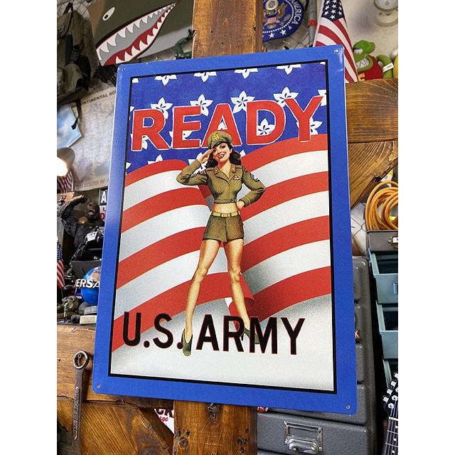 U.S.アーミーガール　ブリキ看板 ■ アメリカン雑貨 アメリカ雑貨 | 