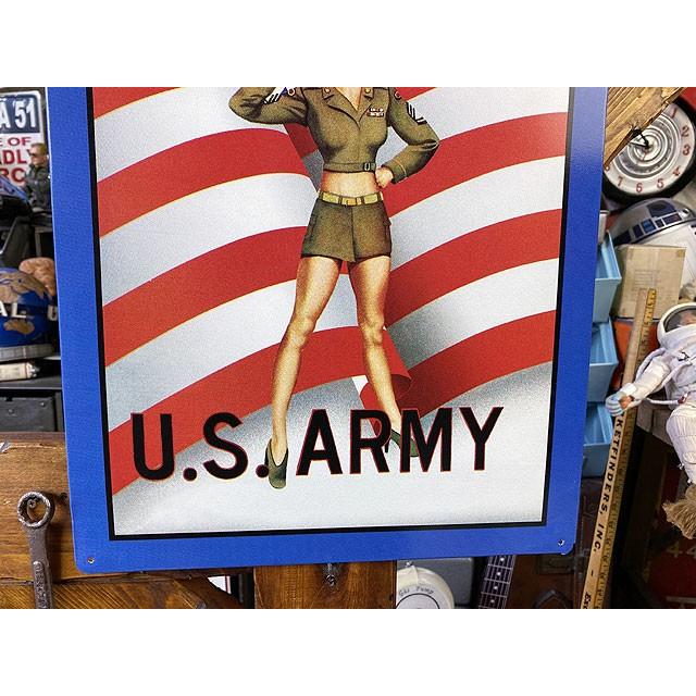 U.S.アーミーガール　ブリキ看板 ■ アメリカン雑貨 アメリカ雑貨 |  | 02