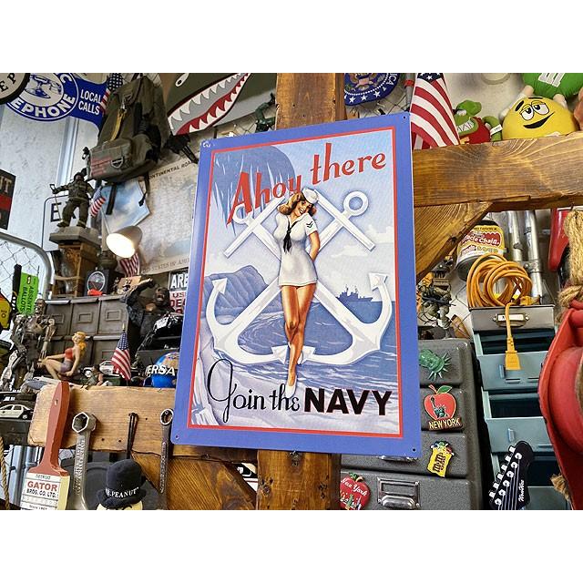 U.S.ネイビーガール　ブリキ看板 ■ アメリカン雑貨 アメリカ雑貨 |  | 06