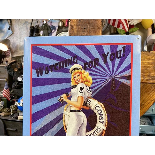 U.S.コーストガードガール　ブリキ看板 ■ アメリカン雑貨 アメリカ雑貨 |  | 01