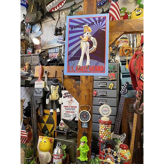 U.S.コーストガードガール　ブリキ看板 ■ アメリカン雑貨 アメリカ雑貨 |  | 03