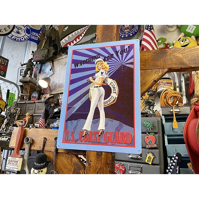 U.S.コーストガードガール　ブリキ看板 ■ アメリカン雑貨 アメリカ雑貨 |  | 06