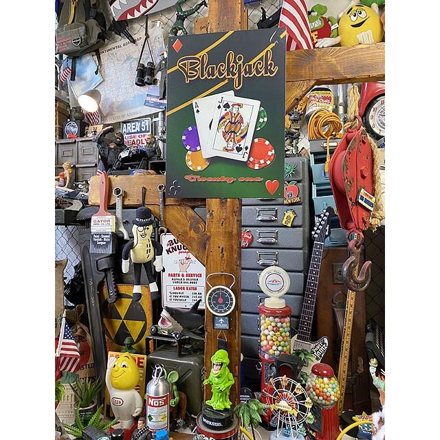 ブラックジャック　ブリキ看板　（TWENTY　ONE）　■ アメリカン雑貨 アメリカ雑貨 |  | 03