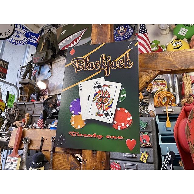 ブラックジャック　ブリキ看板　（TWENTY　ONE）　■ アメリカン雑貨 アメリカ雑貨 |  | 06
