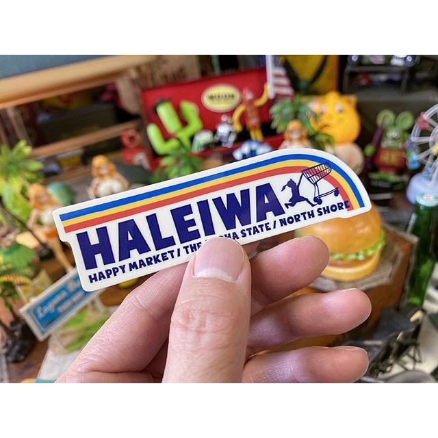 ハレイワ　ハッピーマーケットステッカー　Mサイズ　（081/ロングレインボー）　■　アメリカン雑貨　アメリカ雑貨 |  | 02