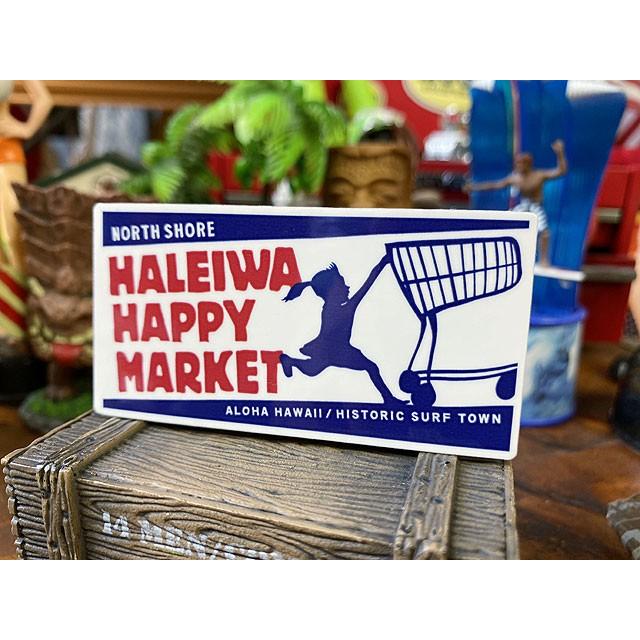 ハレイワ　ハッピーマーケットステッカー　Mサイズ　（056/トリコロール）　■　アメリカン雑貨　アメリカ雑貨 | 