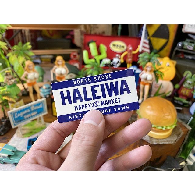 ハレイワ　ハッピーマーケットステッカー　Mサイズ　（059/ホワイト×ネイビー）　■　アメリカン雑貨　アメリカ雑貨 爆買 |  | 02