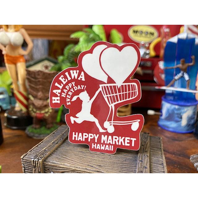 ハレイワ　ハッピーマーケットステッカー　Mサイズ　（055/ダブルハート）　■　アメリカン雑貨　アメリカ雑貨 爆買 | 