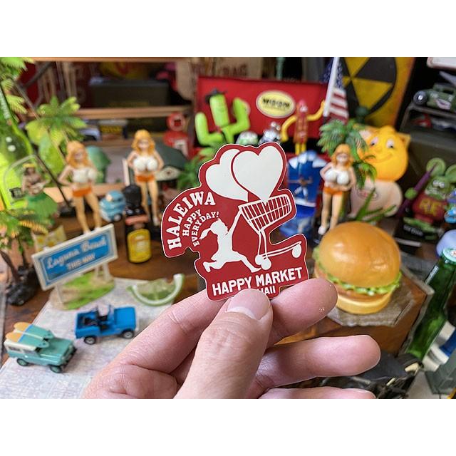 ハレイワ　ハッピーマーケットステッカー　Mサイズ　（055/ダブルハート）　■　アメリカン雑貨　アメリカ雑貨 爆買 |  | 02