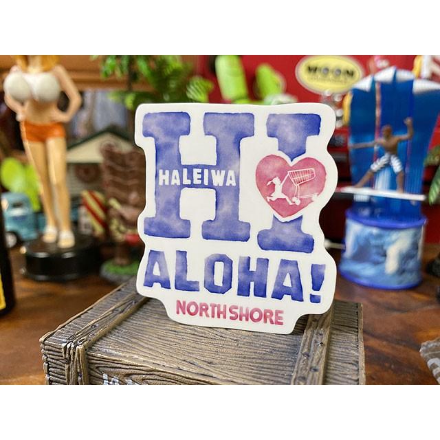 ハレイワ　ハッピーマーケットステッカー　Mサイズ　（008/HI）　■　アメリカン雑貨　アメリカ雑貨 爆買 | 