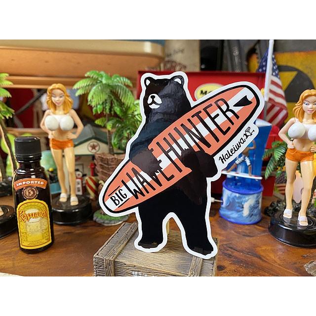 ハレイワ　ハッピーマーケットステッカー　Lサイズ　（107/サーフベアー） | 