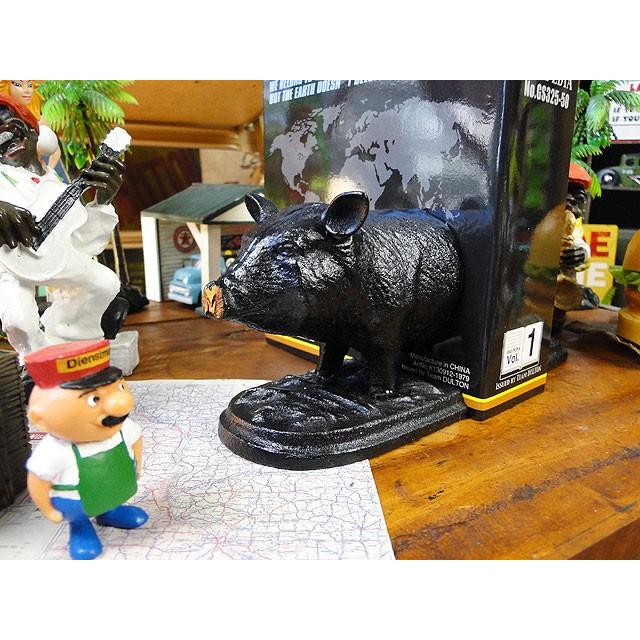グッディグラムス　ピッグ　アイアンブックエンド ■ アメリカン雑貨 アメリカ雑貨 ブックスタンド |  | 01