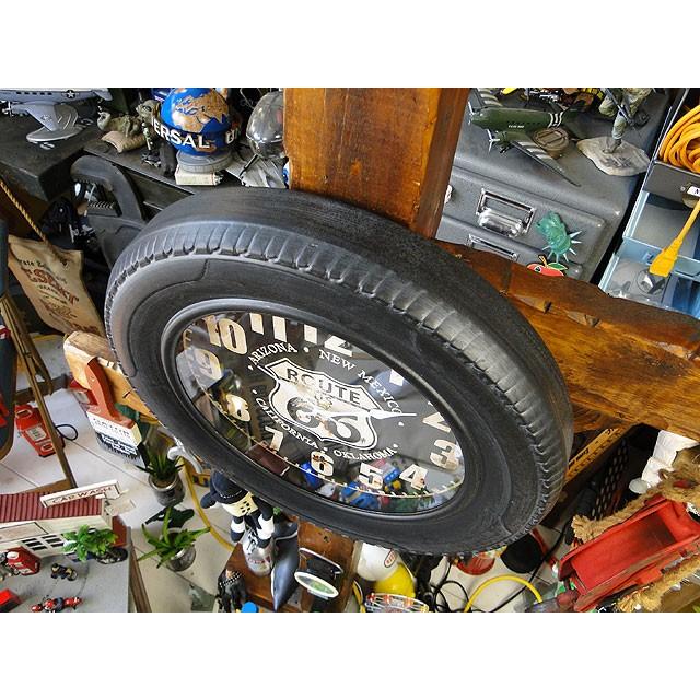 ルート66　タイヤクロック ■ アメリカン雑貨 アメリカ雑貨 壁掛時計 |  | 01