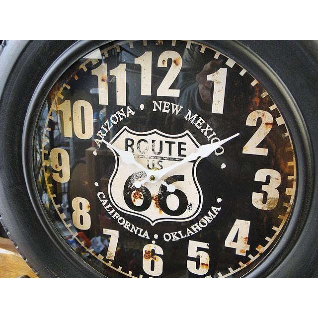 ルート66　タイヤクロック ■ アメリカン雑貨 アメリカ雑貨 壁掛時計 |  | 02