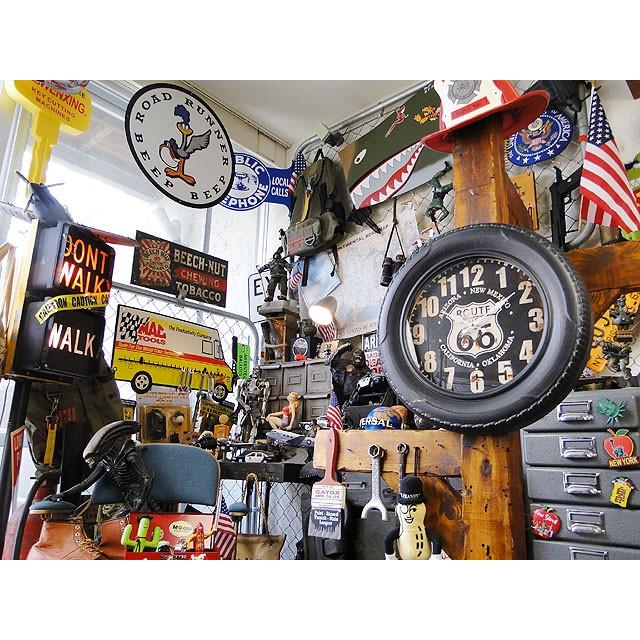 ルート66　タイヤクロック ■ アメリカン雑貨 アメリカ雑貨 壁掛時計 |  | 04