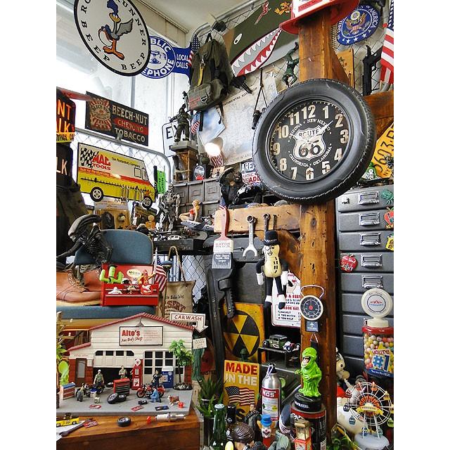 ルート66　タイヤクロック ■ アメリカン雑貨 アメリカ雑貨 壁掛時計 |  | 06