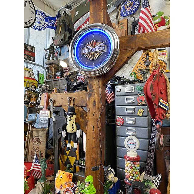 ハーレーダビッドソン　バー＆シールド　ネオンクロック　（ブルーネオン）　■　アメリカン雑貨　アメリカ雑貨 | Harley Davidson | 04