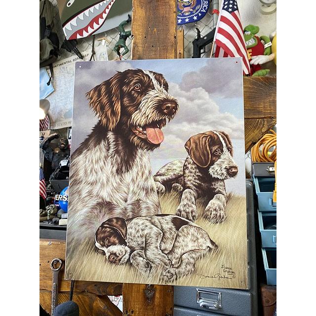 ハンティング犬　ブリキ看板　（ワイルドシング）　■　アメリカン雑貨　アメリカ雑貨 | 