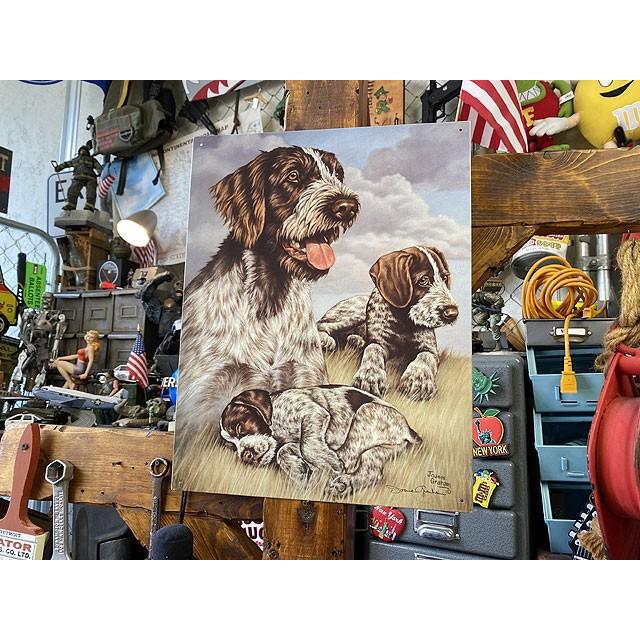 ハンティング犬　ブリキ看板　（ワイルドシング）　■　アメリカン雑貨　アメリカ雑貨 |  | 06