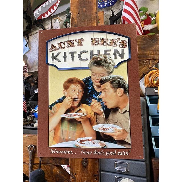 ドラマ「メイベリー110番」アンディ・グリフィス・ショー　ブリキ看板　（ビーおばさんのキッチン）　■　アメリカン雑貨　アメリカ雑貨 | 